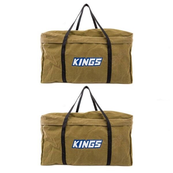 2x Adventure Kings Campfire BBQ Canvas Bag Tough Weather Resistant Heavy-Duty