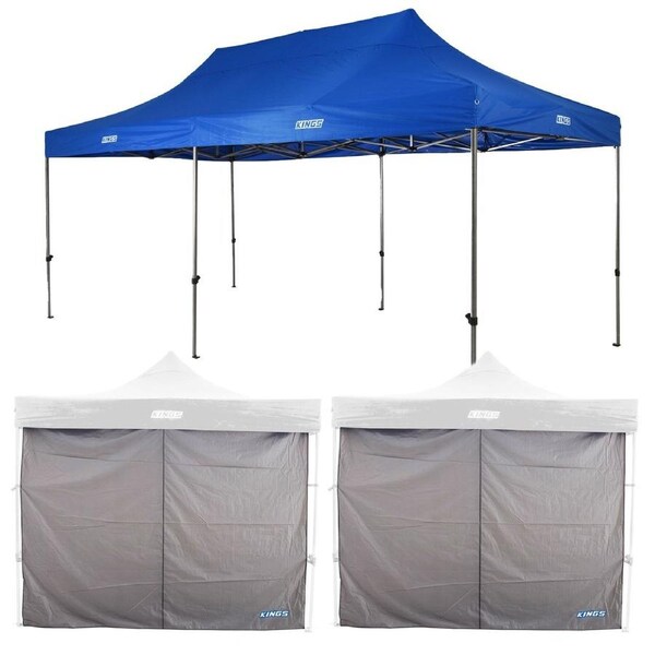 Adventure Kings Gazebo 6mx3m UPF50+ Steel Frame + 2x Gazebo Side Wall 2.85x2.85m