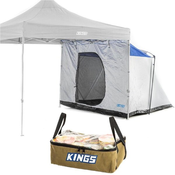 Adventure Kings Gazebo Hub Outdoor Camping Tent + Clear Top Canvas Bag Storage