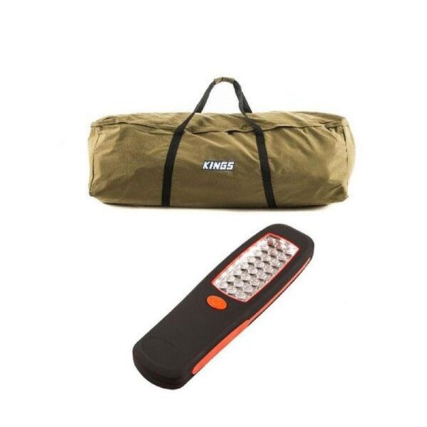 Adventure Kings Swag Canvas Bag 400GSM Waterproof + LED Work Light 24 LEDs 4WD