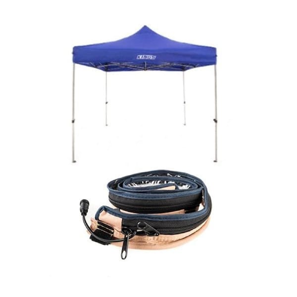 Adventure Kings Gazebo 3x3m UPF50+ Heavy Duty Steel Frame + LED Strip Light 1.3m