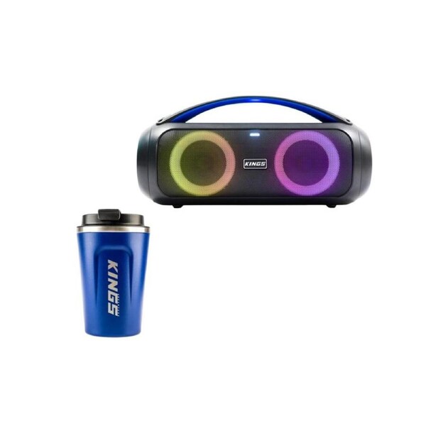 Kings Bluetooth Boom Box + Blue Coffee Cup