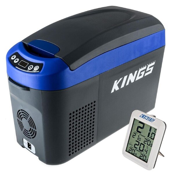 Adventure Kings 15L Centre Console Fridge Freezer + Wireless Fridge Thermometer