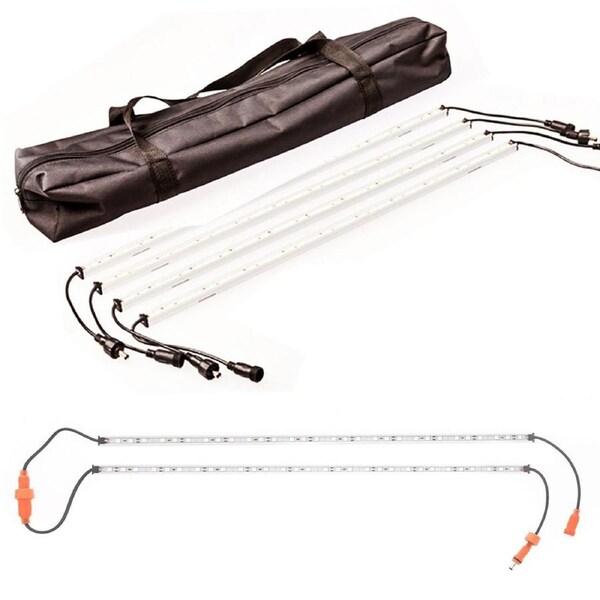 Adventure Kings 4 Bar Camping Light Kit + Orange LED 12v Camp Light Extension