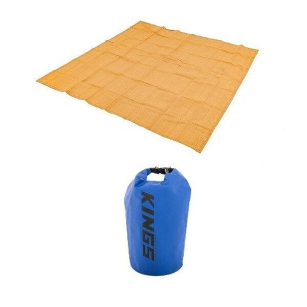 Adventure Kings Camping Mesh Flooring 3mx3m + 15L Waterproof Dry Bag Outdoor 4WD