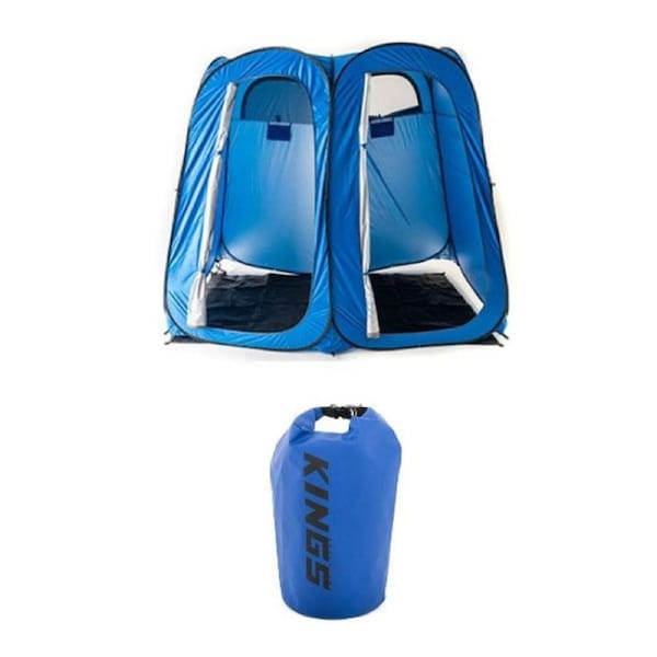 Adventure Kings Double Ensuite Shower Tent + 15L Waterproof Dry Bag Camping 4WD