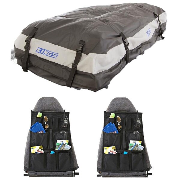 Adventure Kings Premium Roof Top Bag 4WD + 2 Car Seat Organisers Camping Outdoor