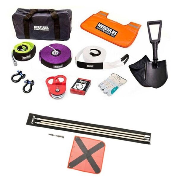 Hercules Complete Recovery Kit 11-piece + Adventure Kings 3m Sand Safety Flag