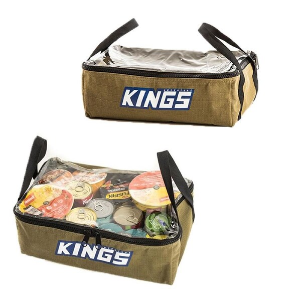 2x Adventure Kings Clear Top Tough 400GSM Canvas Bag Weather Resistant Camping large 15 x 25 x 40 cm
