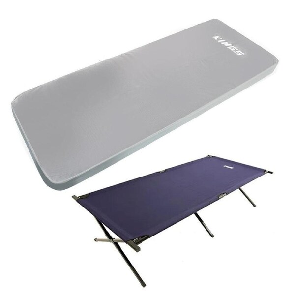 Adventure Kings Self-Inflating Foam Mattress - Single + Camping Stretcher Bed