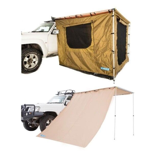 Adventure Kings 2.5x2.5m Waterproof Awning Tent + Awning Side Wall Camping 4WD