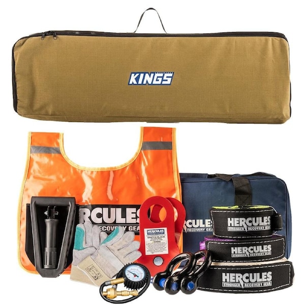 Hercules Complete Recovery Kit 11-piece + Recovery Tracks 400GSM Canvas Bag