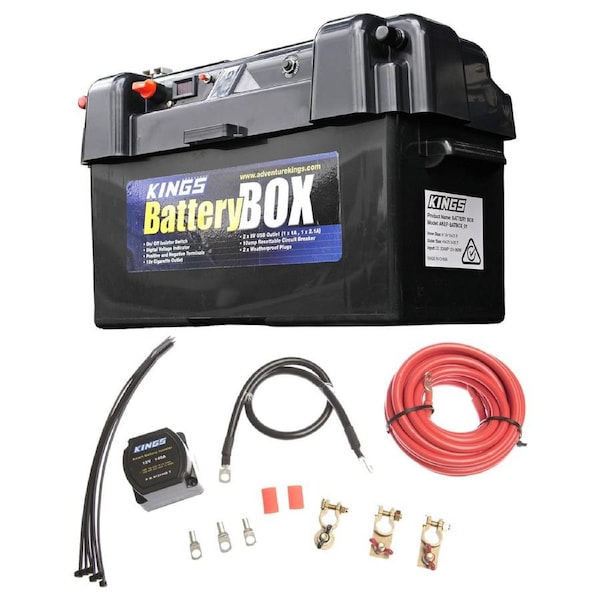 Adventure Kings Dual Battery System 4WD SUV + Maxi AGM Deep Cycle Battery Box