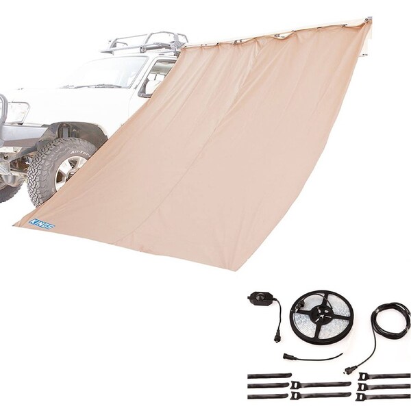 Adventure Kings Awning Side Wall Waterproof + Illuminator 4m MAX LED Strip Light