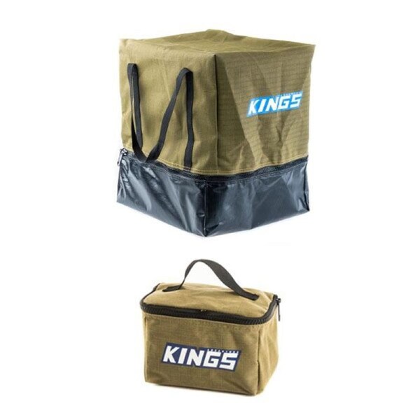 Adventure Kings 400GSM Toiletry Canvas Bag Storage + Camping Toilet Bag PVC Base
