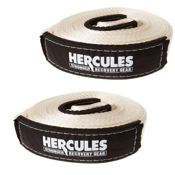 2x Hercules Snatch Strap 4WD Heavy-Duty Recovery Tow 8000kg Nylon 4x4 Recovery