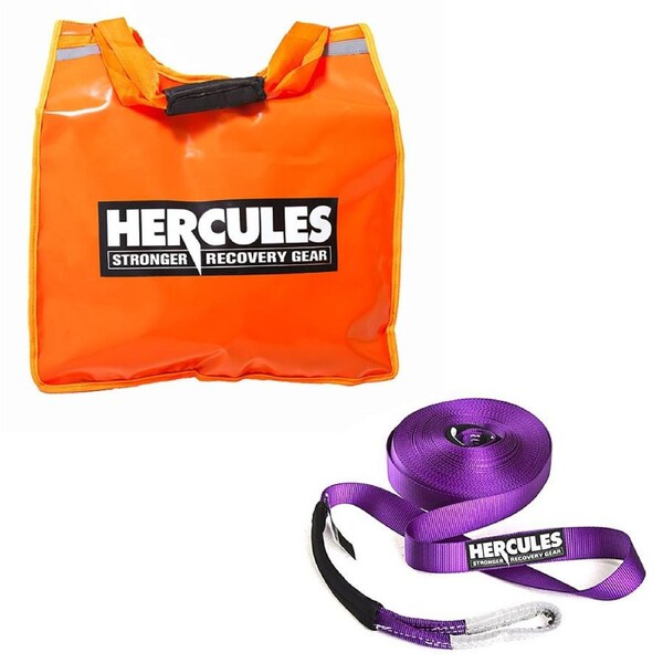 Hercules Offroad 4x4 Winch Dampener + 5T Winch Extension Strap 10m 4WD Recovery