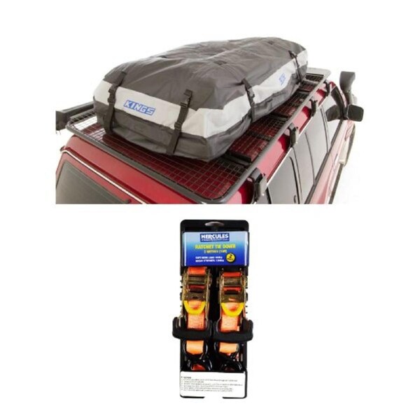 Adventure Kings Premium Roof Top Bag + Hercules Heavy Duty 3m Ratchet Strap
