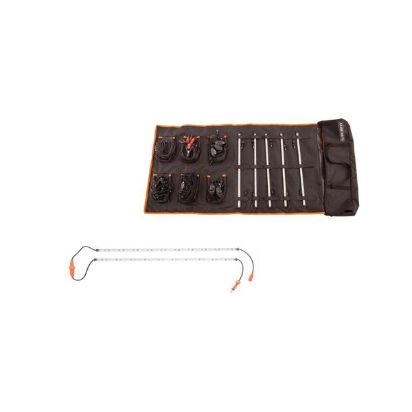 KINGS Complete 5 Bar Camp Light Kit + Orange LED Camping Light Extension Kit 12v