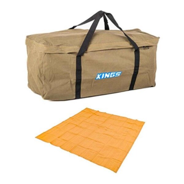 Adventure Kings Deluxe Single Swag Premium Canvas Bag + Mesh Flooring 3m x 3m