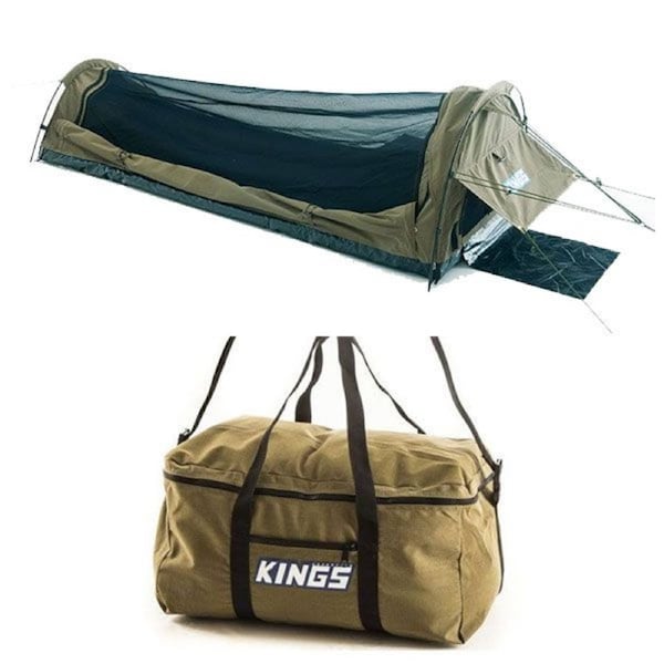 Adventure Kings Single Swag Kwiky 50mm Mattress + Travel Canvas Bag Camping 4WD