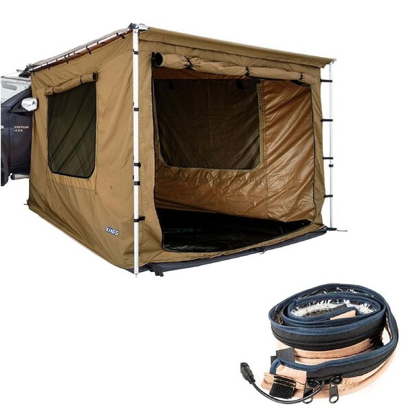 Adventure Kings 2x3m Awning Tent + Illuminator MAX LED Strip Light Flexible Car
