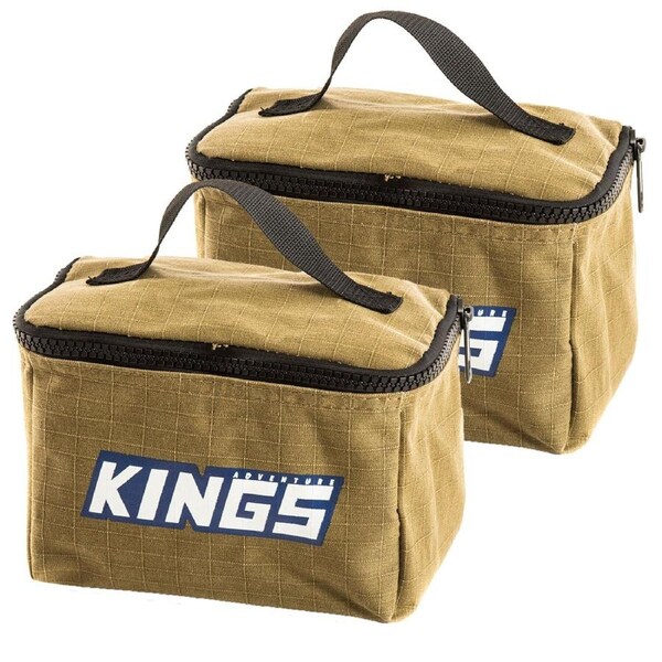 2x Adventure Kings Toiletry Canvas Bag Camping Storage Heavy-duty Zip & Handle