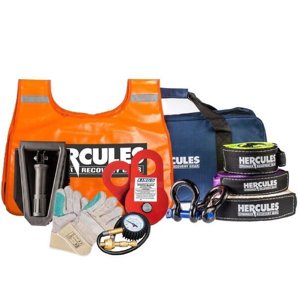 Hercules Complete Recovery Kit 11 piece Snatch Winch & 4WD Gear