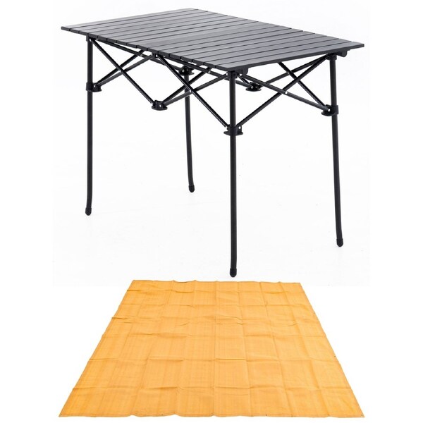 Adventure Kings Aluminium Roll Up Portable Camping Table + Mesh Flooring 3mx3m