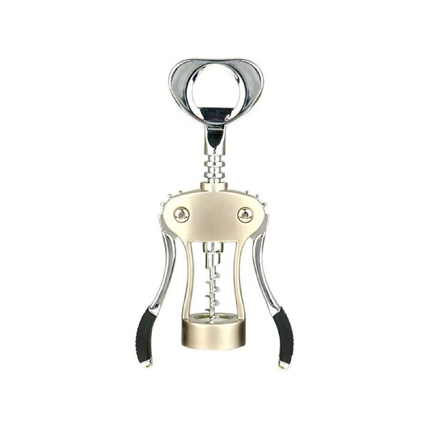Bartender Heavy Duty Wing Corkscrew Bottle Cap Opener Barware Black Trim