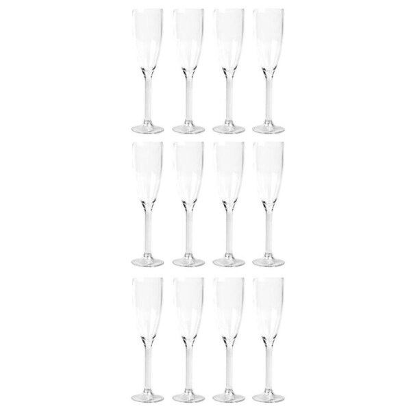 12PK Impact Stemware 160ml Champagne Flute Cup Polycarbonate Drinkware Clear