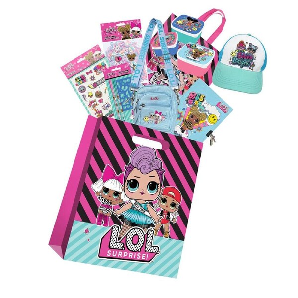 LOL Surprise Showbag S5 w/ Handbag/Cap/Diary/Tattoo Pen/Loom/Lunch Box Set