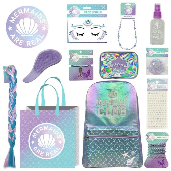 Mermaids Showbag S3 w/ Backpack/Cosmetic Bag/Hair Brush/Cold Pack/Nail Stickers