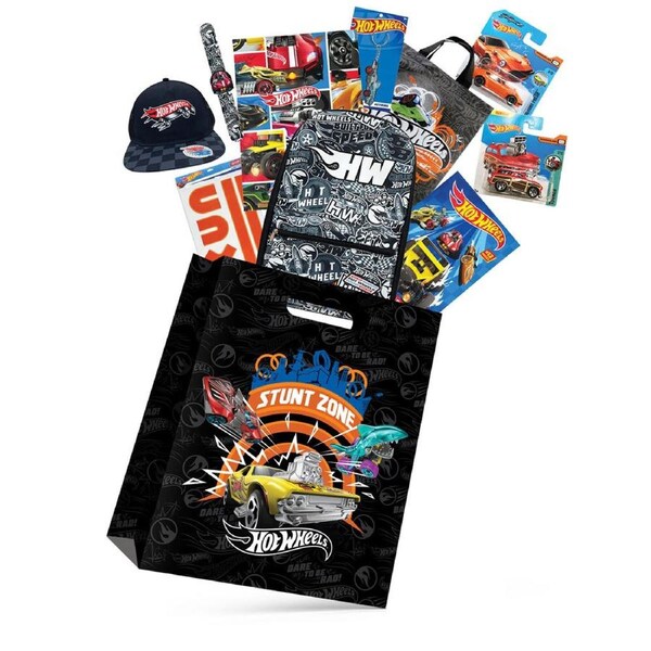 Hot Wheels Showbag S4 w/ Backpack/Cap/Colouring Book/Poster/Sticker Set