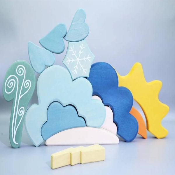 LaLaLull Australia(R) Wooden Rainbow Stacker Weather