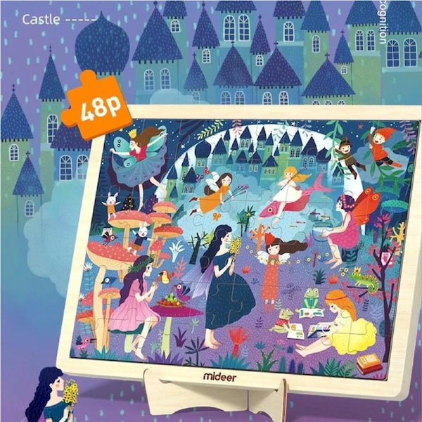 Wooden Puzzle With Holder 48P- Fairy