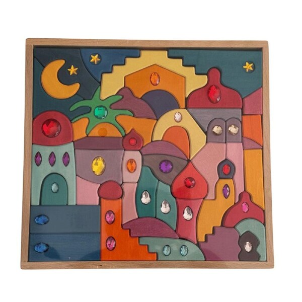 LaLaLull Australia(R) Gem Blocks with Tray - 53 Pieces