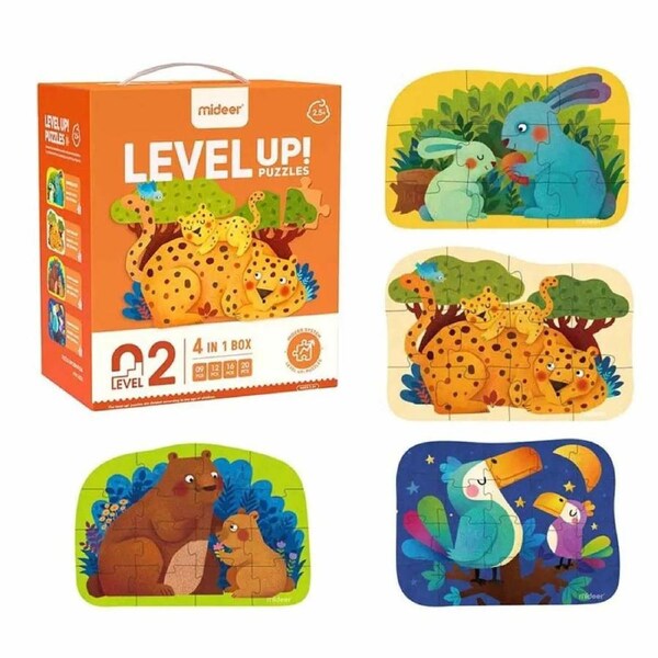 Level Up Puzzles: Level 2 Mom & Baby 4-in-1 Set