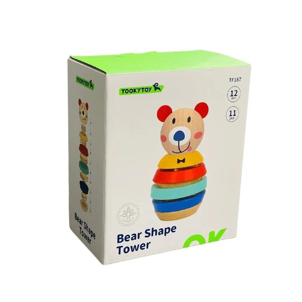 Tooky Toy Wooden Stacking Bear Puzzle 12M+