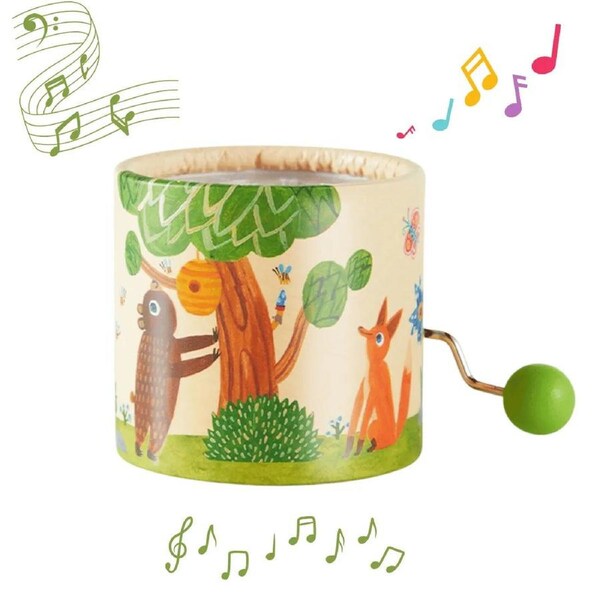 Mideer Hand Crank Music Box - A Day In The Spring Zoo