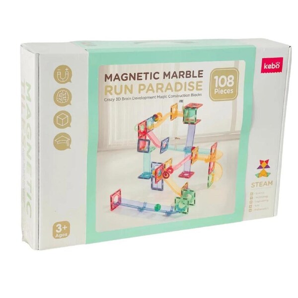 Magnetic Marble Run - 108 Pcs