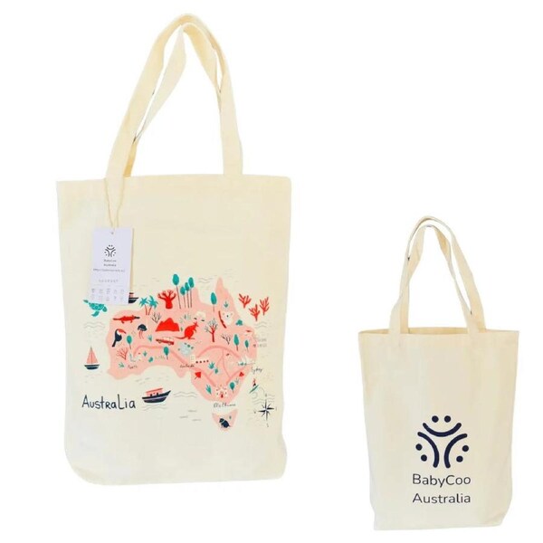 BabyCoo Premium Canvas Tote Bag (34 × 40 × 10 cm)