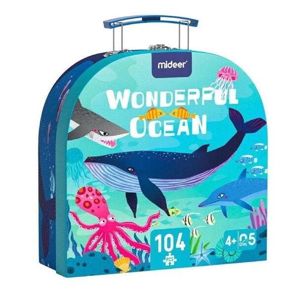 Mideer Portable Puzzle in Gift Box: Ocean 104P