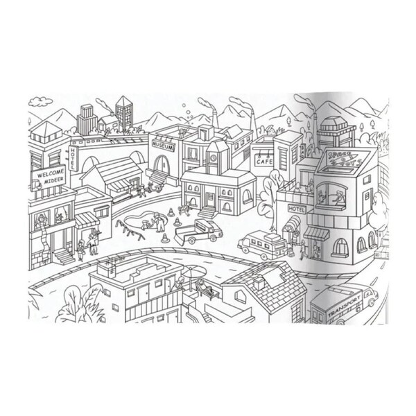 Mideer 10 Meter Giant Coloring Paper Scroll: City