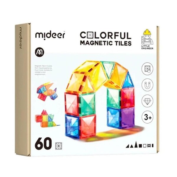 Mideer Colorful Magnetic Tiles 60P
