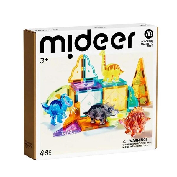 Mideer Magnetic Tiles: Jurassic Adventure 48P