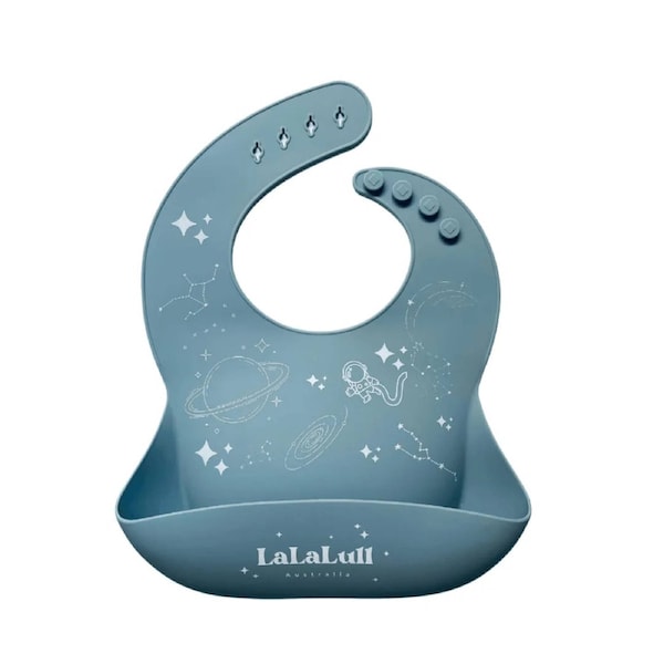 LaLaLull Australia(R) Silicone Bib 6M+ Ether