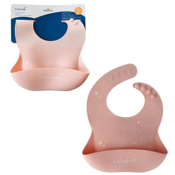 LaLaLull Australia(R) Silicone Bib 6M+ Pink