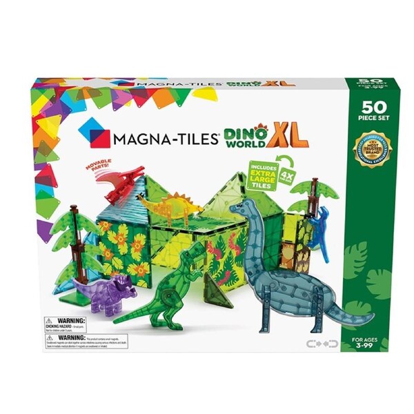 Magna-Tiles 50 Piece Dino World XL Set