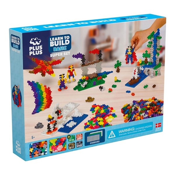 Plus-Plus 1200 Piece Learn to Build Super Set